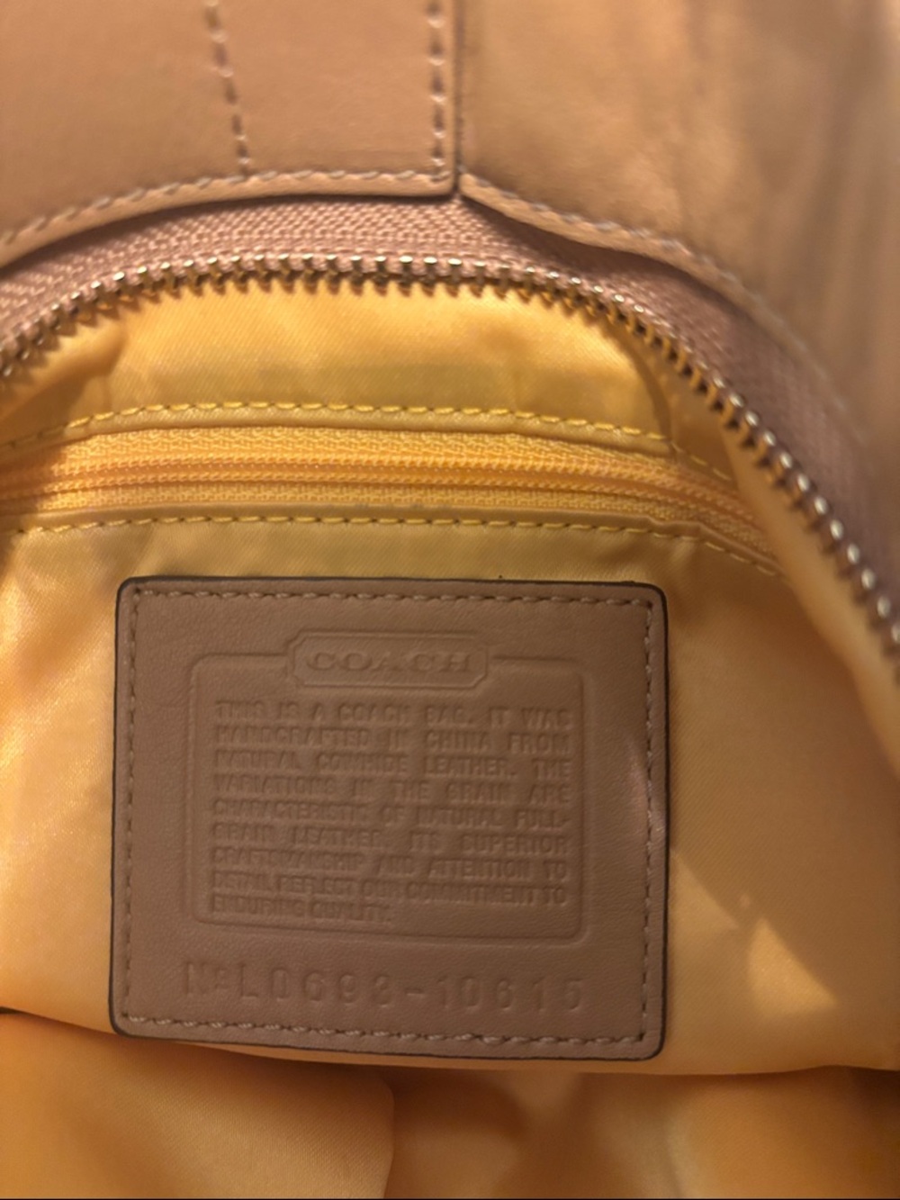 Coach Carly Two-Tone Brown Leather Shoulder Bag with Dust Bag - Picture 6 of 8